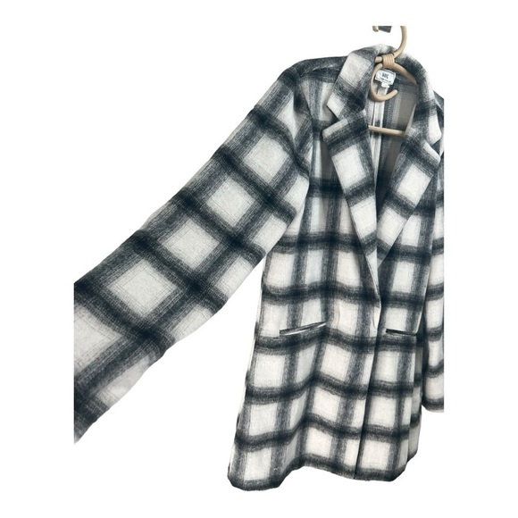 HAVE Los Angeles Checkered Open Front Longline Checkered Blazer Jacket Large - Picture 3 of 15